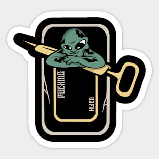 Alien, Alien on space Sticker